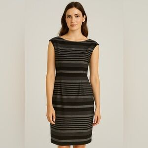 Calvin Klein Striped Sheath Dress – Size 12